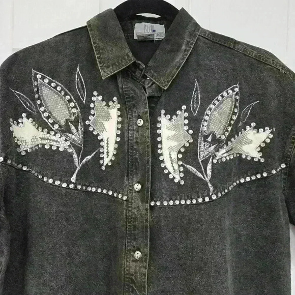 Blue Sapphire Denim Parkay Design M/L - Picture 2 of 3